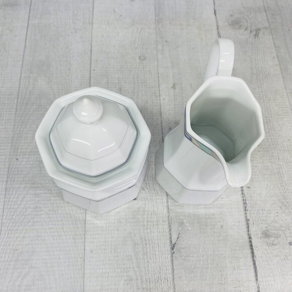 Christopher Stuart SOUTHWEST Green Blue Coral Lidded Sugar Bowl & Creamer Set - Picture 6 of 15